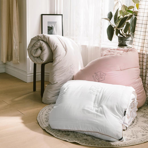 自然醒全棉提花大豆纤维被北欧简约风单双人夏被加厚保暖春秋被冬被LFS 商品图5