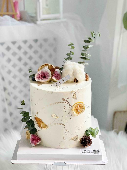 6寸15厘米超高。森系棉花主题蛋糕 商品图0