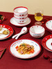 摩登主妇原创国风结婚餐具碗碟套装家用创意红色陶瓷碗筷礼盒喜碗 商品缩略图3