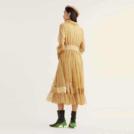 谜底2021冬新款高端系列法式浪漫收腰晚礼裙蕾丝连衣裙214GL2571 商品图2