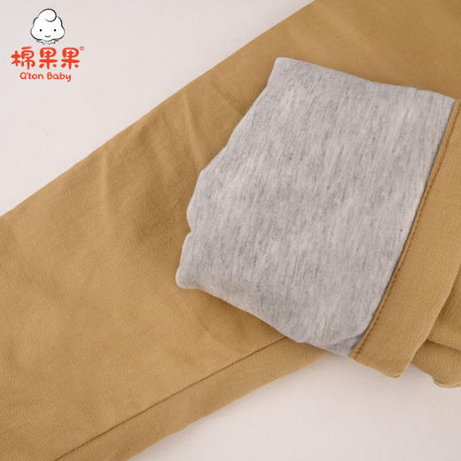 棉果果冬季女童梭织弹力斜纹布夹棉梭织长裤M422200821737 商品图3