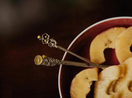 梅·松·菊 果叉（鎏金） 商品图1