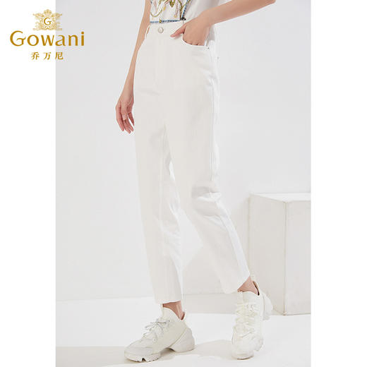 乔万尼休闲裤透气白色长裤EI3F213 商品图1