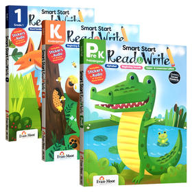 聪慧启蒙系列阅读与写作3册套装 英文原版 Smart Start Read and Write Grade Prek K 1 幼儿园小中大班一年级进口英语教辅书