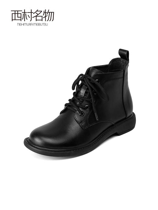 西村名物冬季新款真皮时尚短靴X21DS43831 商品图2