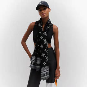 价值5850 同步柜台境外货 驴牌双面经典真丝羊绒围巾大披肩 双面双色 z 新同步 牛货