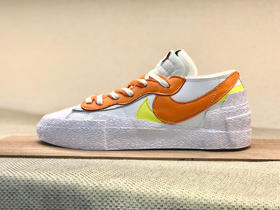 秋冬特价💰420 Sacai x Nike Blazer Low 灰白绿 开拓者低帮板鞋
