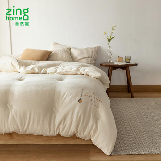 自然醒A类有机全棉大豆纤维被冬被四季通用双人空调被纯棉轻薄被子春秋被芯LFS 商品图1