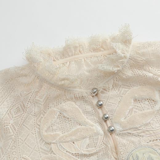 MIIDII谜底2021冬新款复古宫廷两件套蕾丝长袖上衣女214GS2589 商品图3