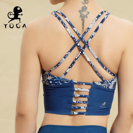 【现货秒发】壁虎瑜伽2110SY082-青花烟雨聚拢背心（有胸垫） 商品图5