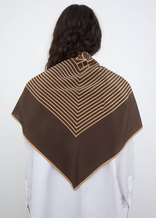 TOTEME 黄咖/深蓝白/森林绿几何条纹venezia丝巾 商品图3