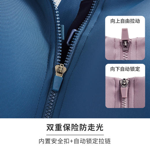 HSIA遐前拉链运动文胸撞色交叉性感美背中小胸内衣高强度健身胸衣 商品图4