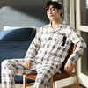 【质地柔软 100%纯棉】新款休闲睡衣男纯棉秋冬季长袖长裤翻领男款可外穿家居服套装 商品缩略图7