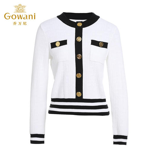 乔万尼春针织衫小香风拼色EI3M235 商品图4