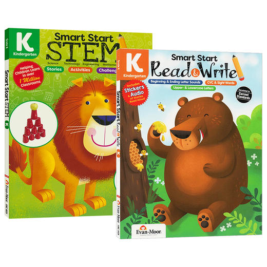 聪慧启蒙系列 英语阅读与写作 科学练习册 幼儿园大班 英文原版 Smart Start Read and Write STEM Grade K 美国加州教辅 英文版 商品图0