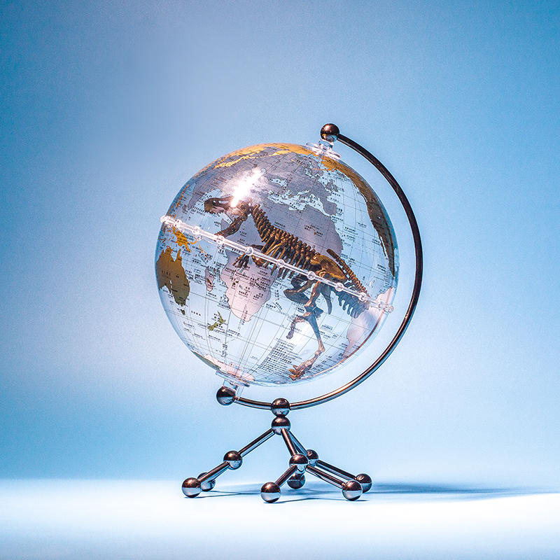 中英文政区双语透明地球仪