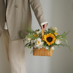 《转日莲》手提混搭手提花篮