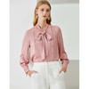 EITIE爱特爱秋款飘带修身显瘦纯色上衣雪纺衫女6709411 商品缩略图3