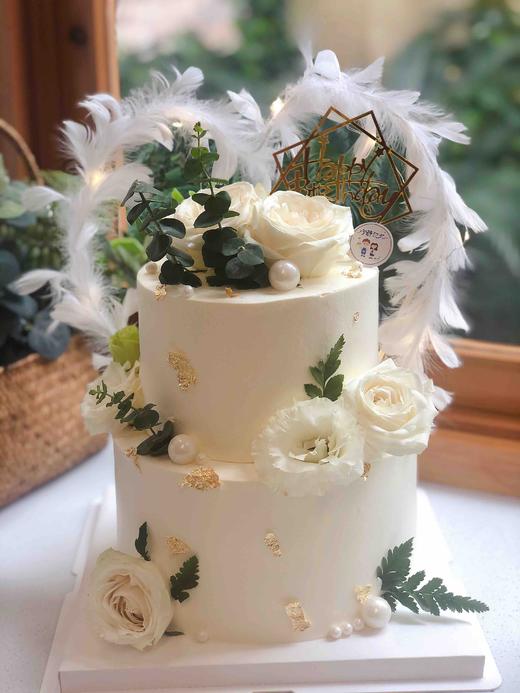 双层鲜花奶油蛋糕 下单前请仔细阅读商品详情 商品图0