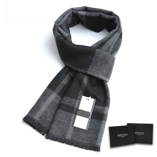 男士冬季韩版百搭潮款加厚保暖围脖盒装 商品图0