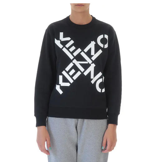 KENZO 高田贤三 箭头标识 女士卫衣 黑色 FB62 SW830 4MS 99 商品图0
