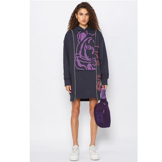 KENZO 高田贤三 连帽 女士卫衣裙 大虎头 藏蓝 FB62 RO803 4MO 79 商品图0