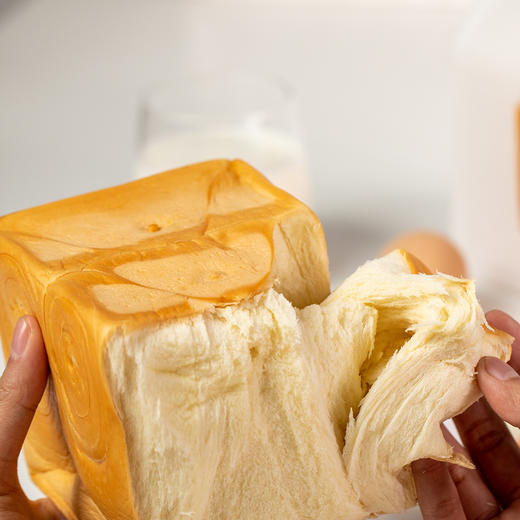 零添加 无防腐 进口面粉 天然动物黄油！牛奶手撕面包 420g*2袋 商品图4