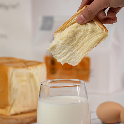 零添加 无防腐 进口面粉 天然动物黄油！牛奶手撕面包 420g*2袋 商品图6