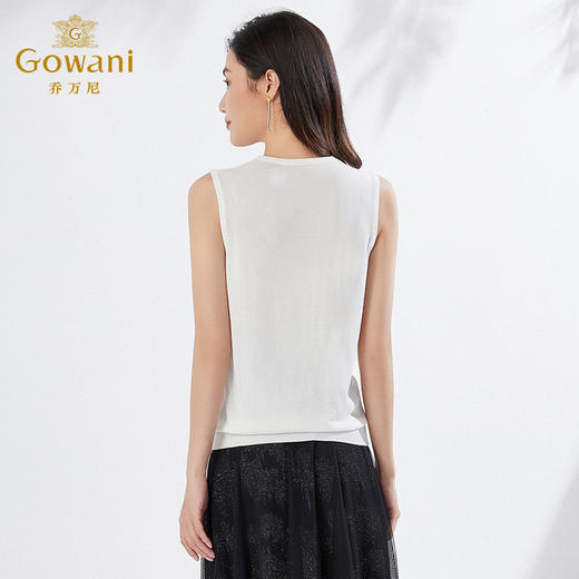 乔万尼真丝桑蚕丝衬衫无袖EI3M188 商品图3