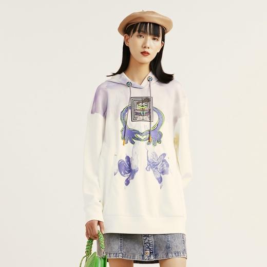 MIIDII谜底2021冬新款休闲连帽图案印花时尚卫衣女214MV2548 商品图0