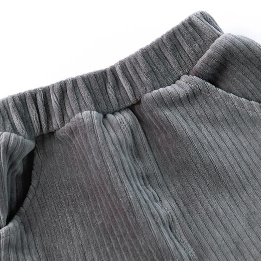 贝贝怡女童春秋冬甜美宝宝花边天鹅绒抽条长裤百搭裤子 商品图11