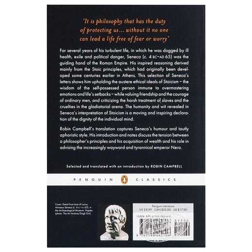 【中商原版】塞内加：来自斯多葛派的信件 英文原版 Letters from a Stoic 思想 哲学 Seneca 商品图1