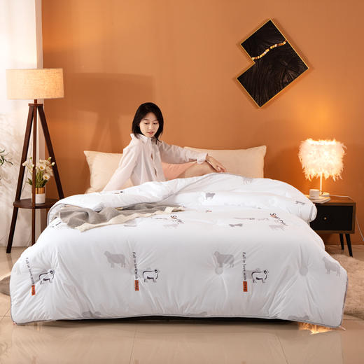 会呼吸的羊毛被 澳洲水洗羊毛被 吸湿透气 亲肤舒适面料 保暖被冬被 防潮透气 商品图2