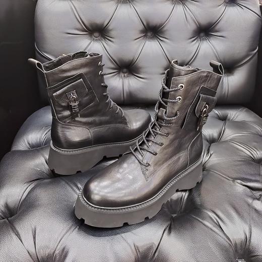 LFGJ 12304 超轻厚底真皮马丁靴 商品图4