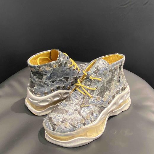 LFGJ  4845  水晶胶底高帮牛皮运动休闲 商品图2