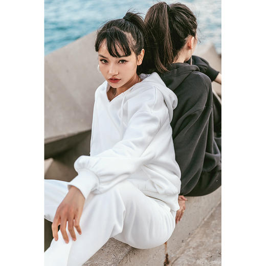 羊羔绒 冬季单穿 打底运动宽松连帽卫衣卫裤 商品图5