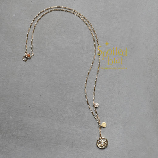 SpoiledBrat Jewelry锆石眼睛圆牌项链 商品图0