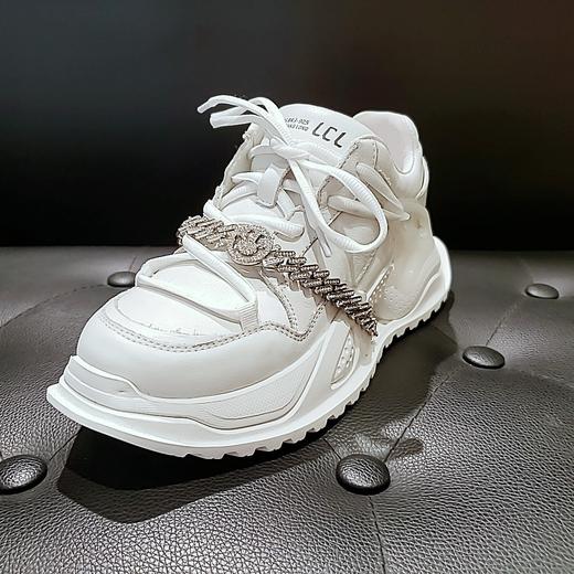 LFGJ 7425   时尚钻条小白鞋 商品图0