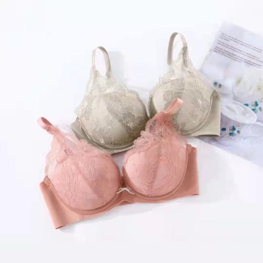 安莉芳小胸厚杯上托聚拢文胸女性感蕾丝收副乳内衣EB00392 商品图3