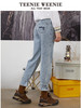 TeenieWeenie小熊牛仔裤长裤宽松韩版显瘦萝卜裤复古港味潮女秋冬TTTJ214903T 商品缩略图2