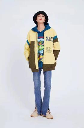 木果果木长袖毛毛薄棉衣