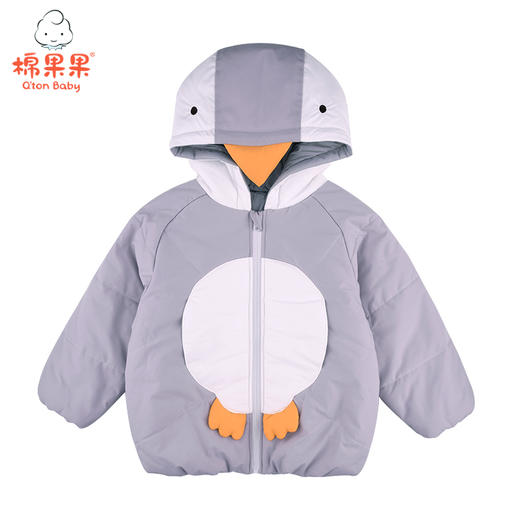棉果果冬季男童短款连帽棉服M402101821678 商品图2