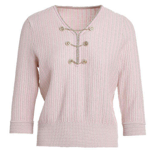 乔万尼复古俏皮领口链条设计针织衫羊毛短款上衣EI3M241 商品图4