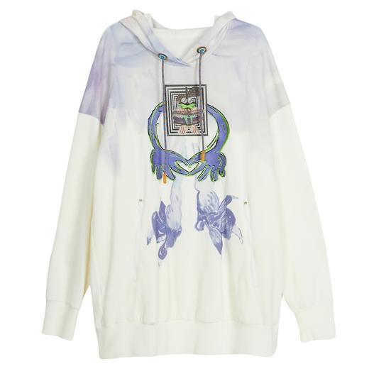 MIIDII谜底2021冬新款休闲连帽图案印花时尚卫衣女214MV2548 商品图4