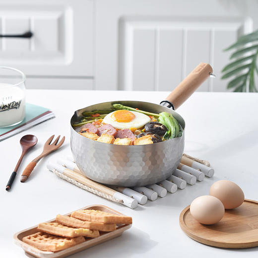 悦味雪平奶锅不锈钢家用小奶锅煮面汤锅泡面锅一人食小煮锅子 商品图3