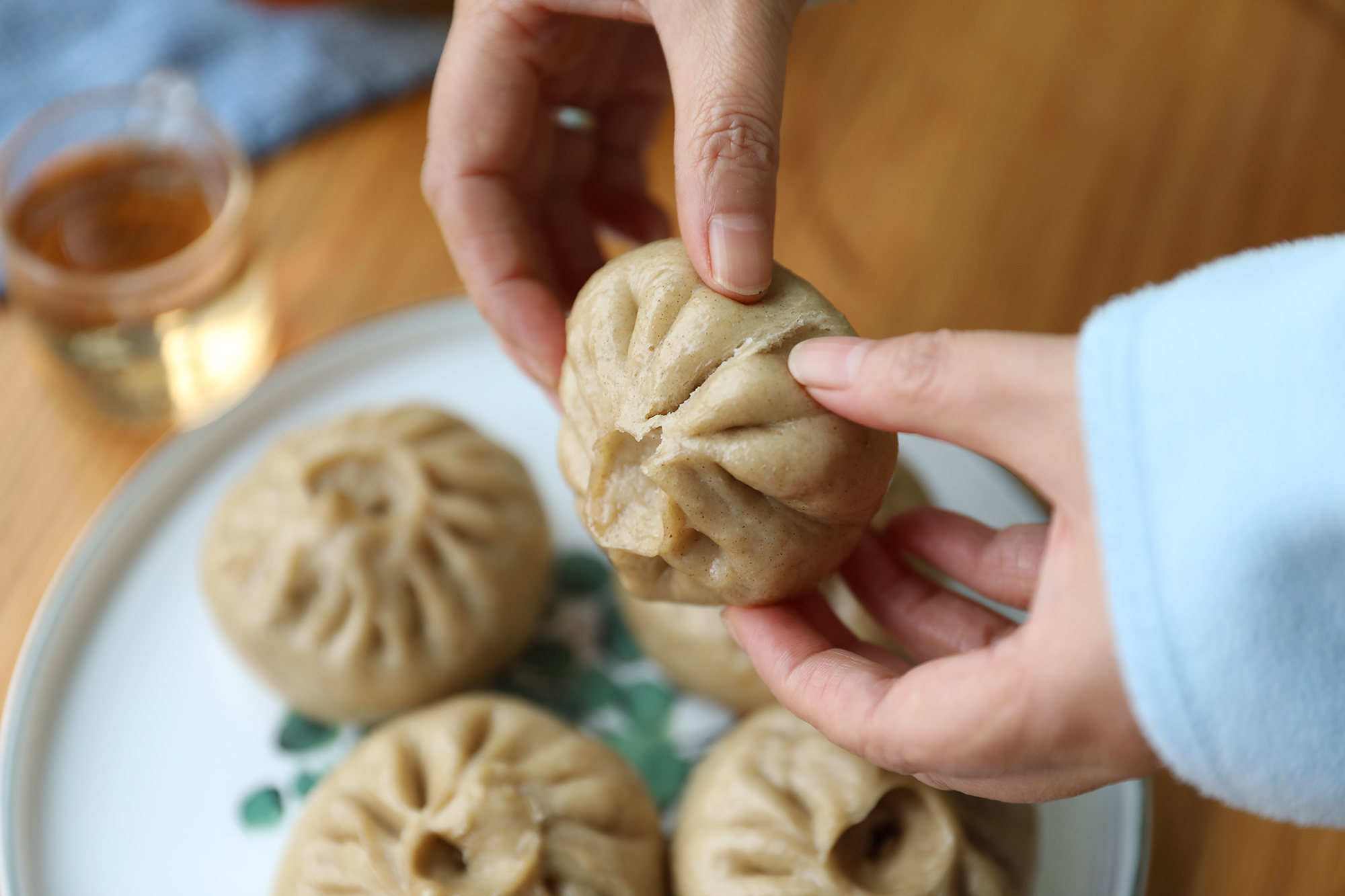 预定藏青稞素包藏青稞馒头手工制作无添加营养粗粮2件包邮