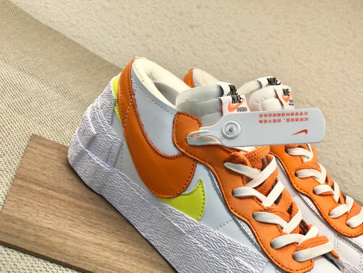 秋冬特价💰420 Sacai x Nike Blazer Low 灰白绿 开拓者低帮板鞋 商品图7