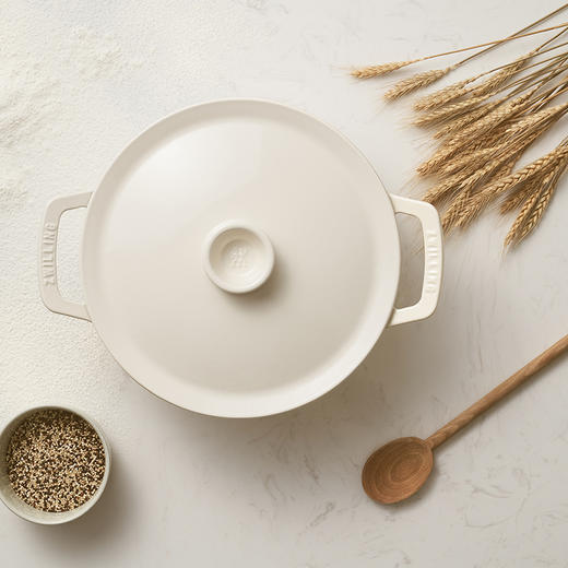 1020392 双立人Dragon 铸铁饭釜锅22厘米 奶油白 商品图1