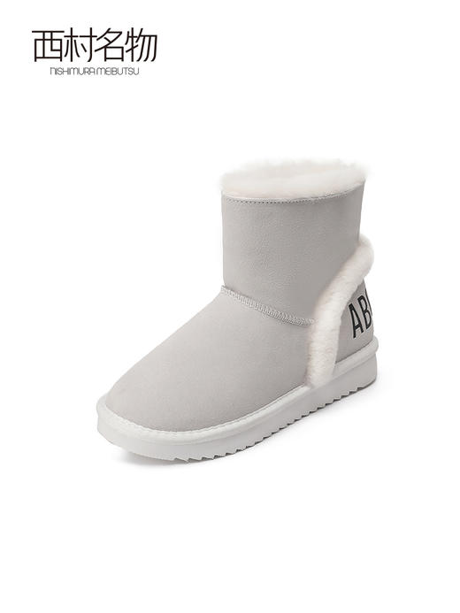 西村名物2021冬季新款雪地靴女靴皮毛一体短靴加绒加厚靴子T21DS45181 商品图1