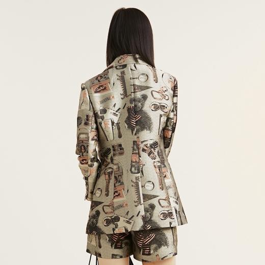 MIIDII谜底2021冬新款高端系列复古收腰西服外套女214GW2633 商品图2